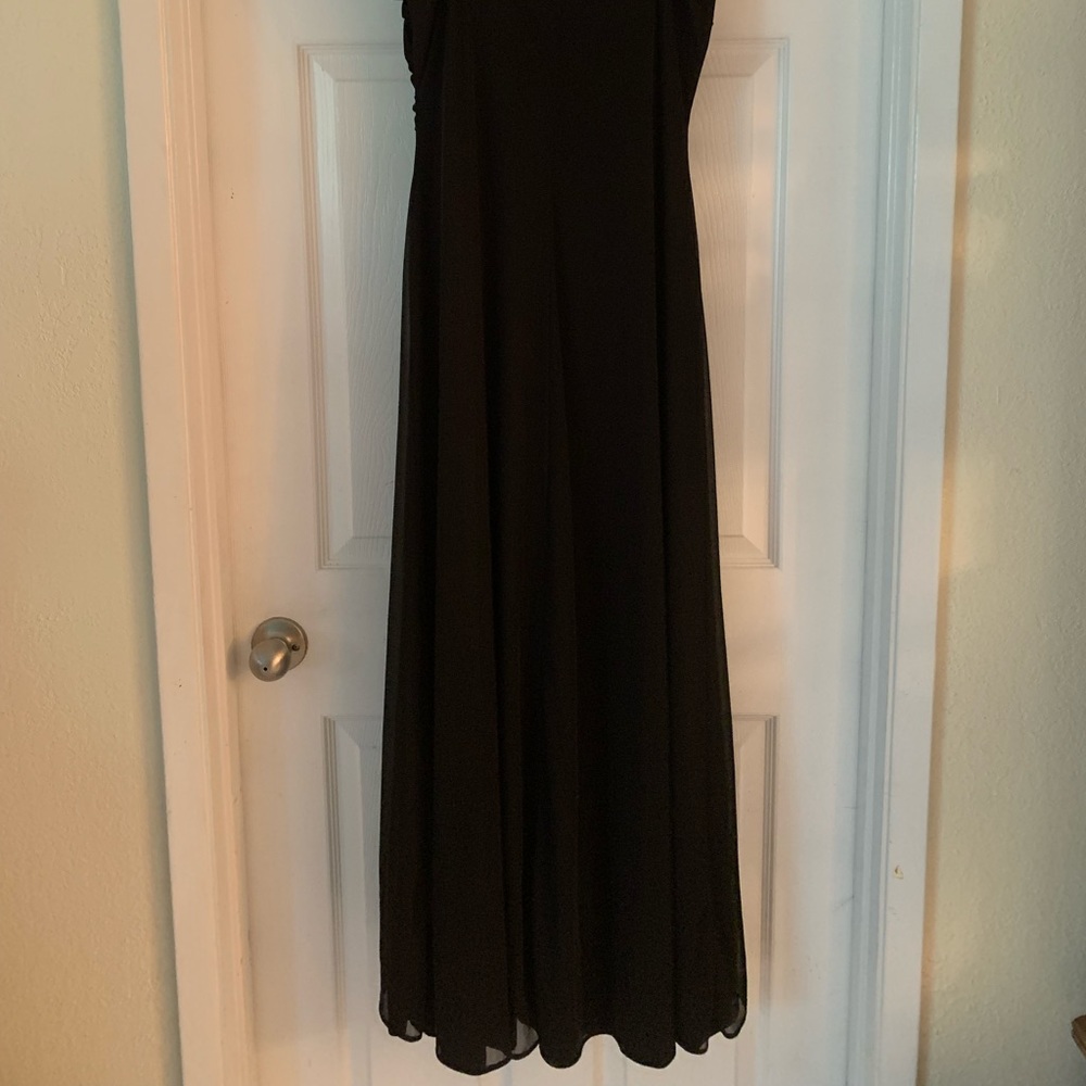 Georgiou long spaghetti strap dress, with diamonds on the front, top area. - Picture 2 of 3